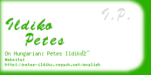 ildiko petes business card